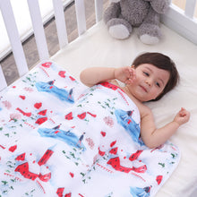 Load image into Gallery viewer, Silky Muslin Dream Blanket _ Holiday Ski