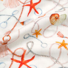 Load image into Gallery viewer, Silky Muslin Swaddle Blanket _ Starfish