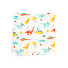 Load image into Gallery viewer, Silky Muslin Fitted Crib Sheet_Dinosaur