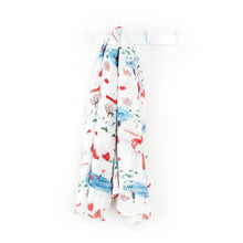 Load image into Gallery viewer, Silky Muslin Swaddle Blanket _ Holiday Ski