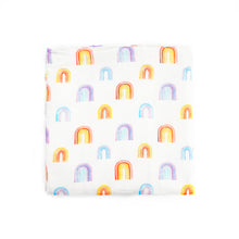 Load image into Gallery viewer, BambooMuslinSwaddleBlanketRainbow2