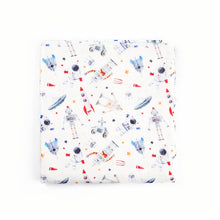 Load image into Gallery viewer, Silky Muslin Fitted Crib Sheet_Spaceman