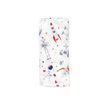 Load image into Gallery viewer, Silky Muslin Swaddle Blanket _ Spaceman