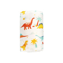 Load image into Gallery viewer, Silky Muslin Dream Blanket _ Dinosaur