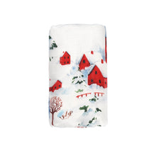 Load image into Gallery viewer, Silky Muslin Dream Blanket _ Holiday Ski