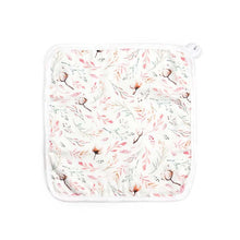 Load image into Gallery viewer, Silky Muslin Snap Bib + Washcloth Set _ Cotton Flower