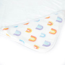 Load image into Gallery viewer, Silky Muslin Hooded Bath Towel _ Rainbow