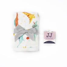 Load image into Gallery viewer, Silky Muslin Snap Bib + Washcloth Set _ Dinosaur