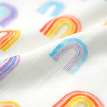 Load image into Gallery viewer, Silky Muslin Fitted Crib Sheet Rainbow