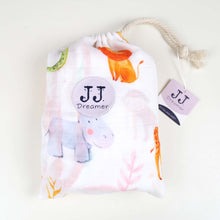 Load image into Gallery viewer, Silky Muslin Fitted Crib Sheet Animal Kingdom