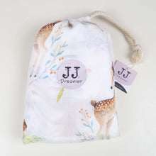 Load image into Gallery viewer, Silky Muslin Fitted Crib Sheet Dreamy Deer