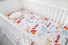 Load image into Gallery viewer, Silky Muslin Fitted Crib Sheet Space Odyssey
