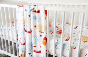 Silky Muslin Fitted Crib Sheet Space Odyssey