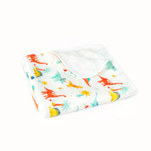 Load image into Gallery viewer, Silky Muslin Dream Blanket _ Dinosaur
