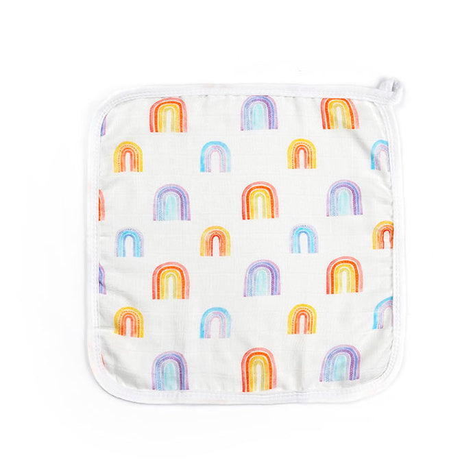 Bamboo Muslin Washcloth_Rainbow