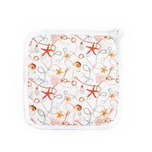 Load image into Gallery viewer, Bamboo Muslin Washcloth _ Starfish
