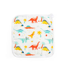 Load image into Gallery viewer, Bamboo Muslin washcloth _ Dinosaur
