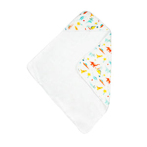 Silky Muslin Hooded Bath Towel _ Dinosaur