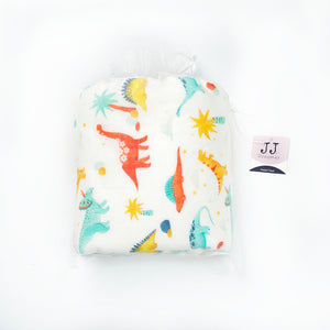 Silky Muslin Hooded Bath Towel _ Dinosaur