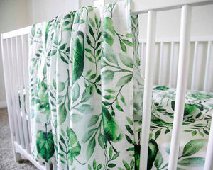 Silky Muslin Fitted Crib Sheet Rain Forest