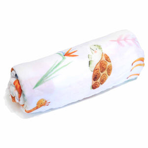 Silky Muslin Swaddle Blanket Animal Kingdom