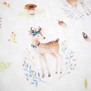 Silky Muslin Swaddle Blanket Dreamy Deer