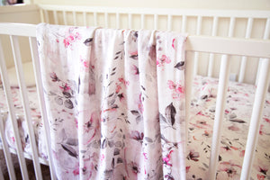 Silky Muslin Fitted Crib Sheet Blooming Flower