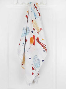 Silky Muslin Swaddle Blanket Space Odyssey