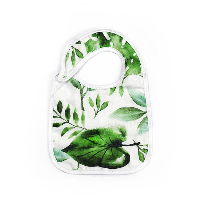 Silky Muslin Snap Bib Rainforest